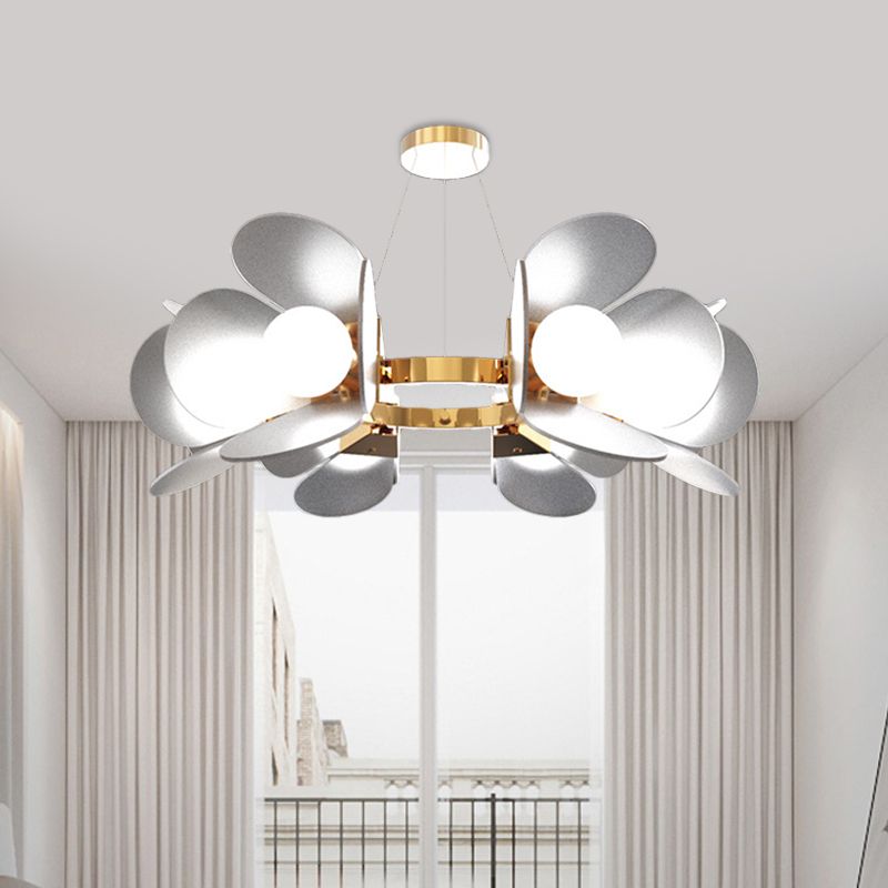 Éclairage de pendentif en métal moderniste en métal moderniste à 6 coups avec une teinte en acrylique en panneau