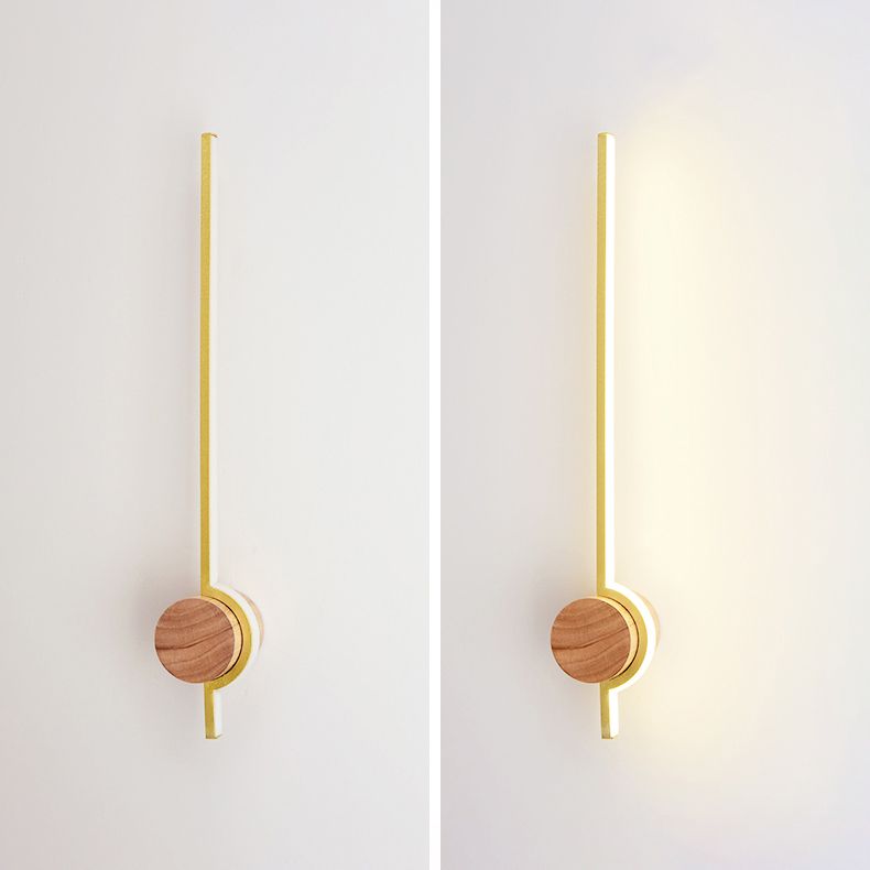 1 Light Metal Linear Wall Lighting Modern Simple Style Wall Mounted Light Fixture