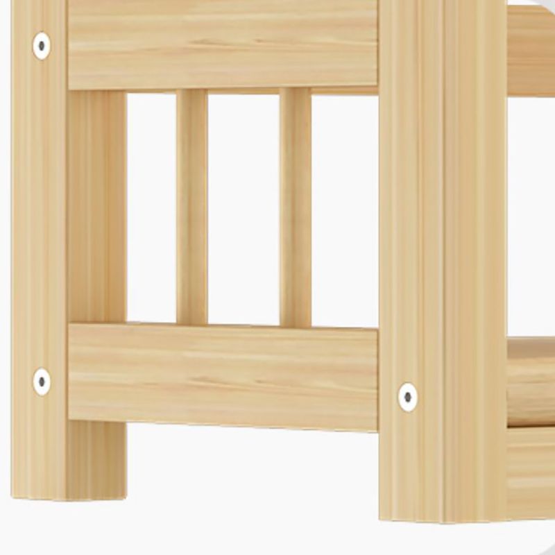 Contemporary Pine Shelf Bookcase Standard Natural Open Bookcase