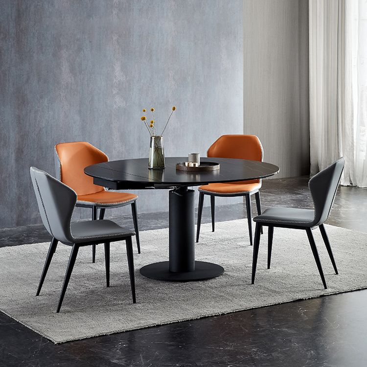 Modern Sintered Stone Dining Round Table Set 1/3/4/5/7 Pieces Dining Set