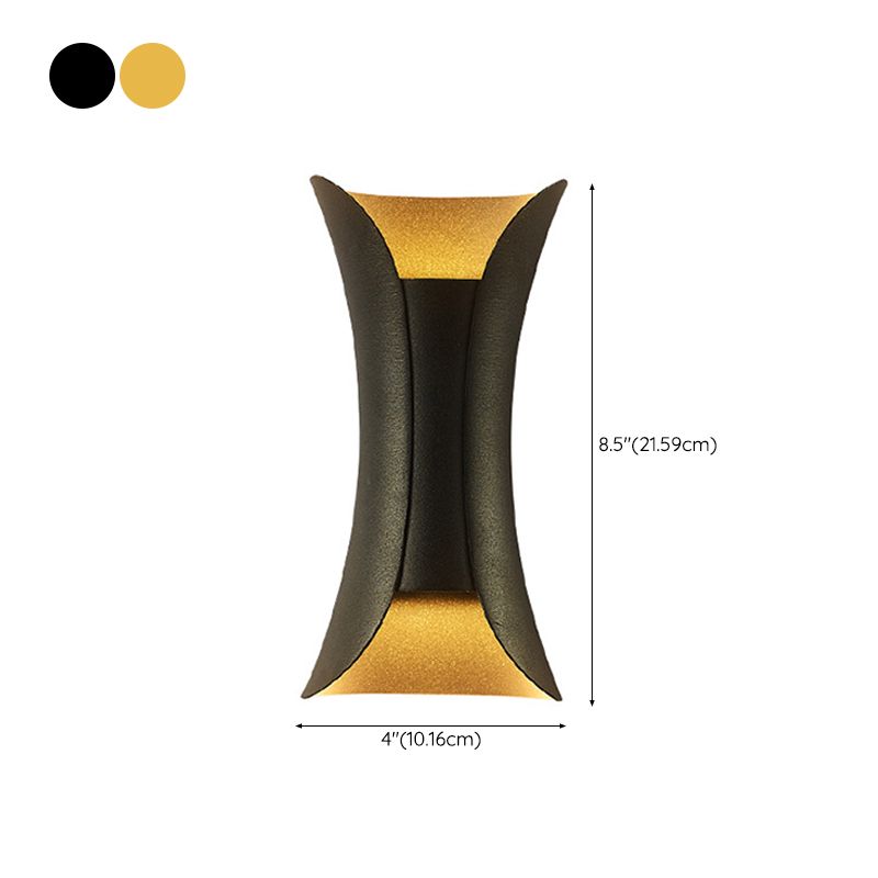 Curl Shape Wall Light Industrial Style Metal 1 Light Wall Lamp for Outdoor