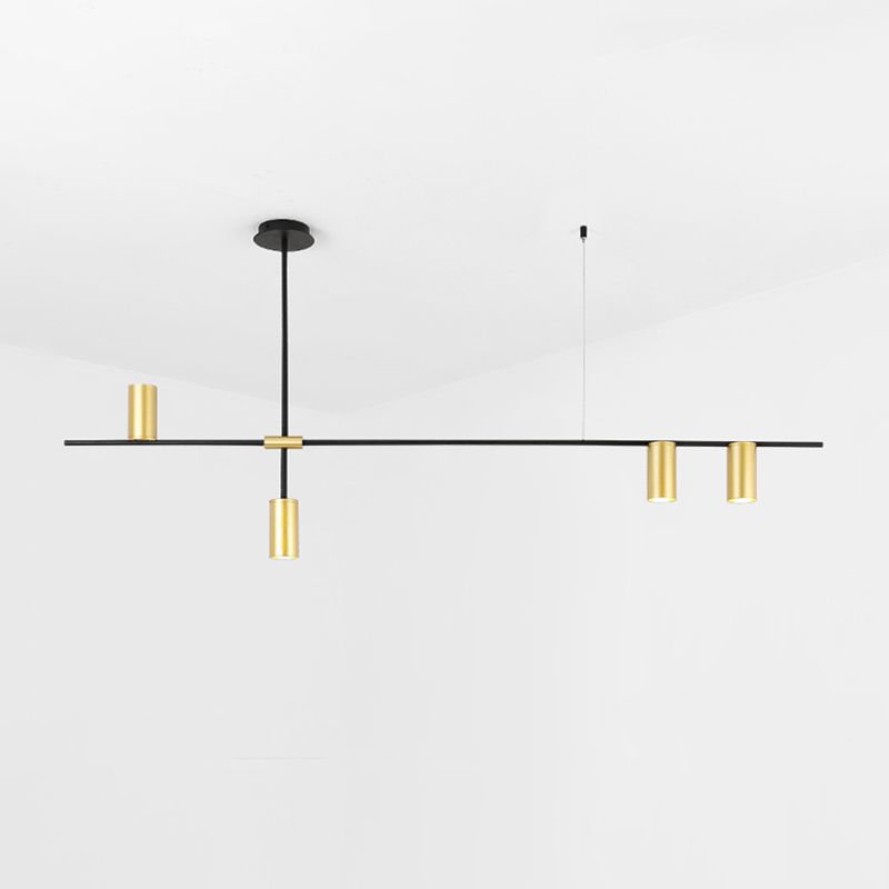 Accesorios de iluminación de la isla de cilindro modernos Luz de metal de lámparas de metal