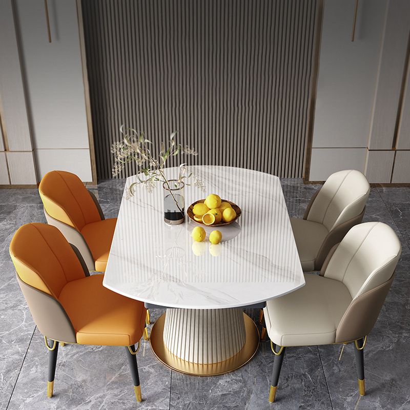 Glam 1/4/5/6/7 Pieces Dining Room Set Round Dining Table Set