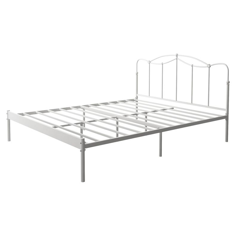Slat Bed Adjustable Height with Open-Frame Camelback Headboard