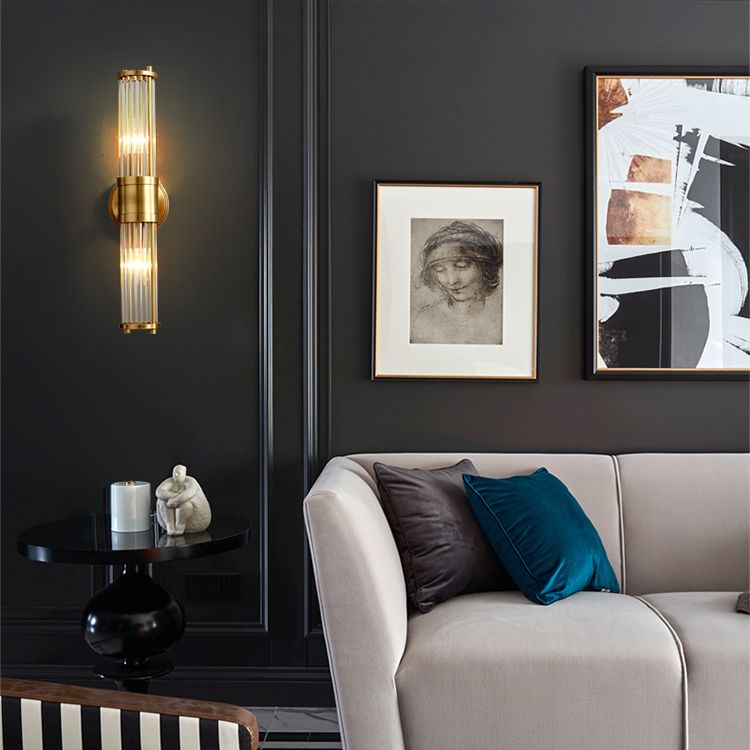 Gold Metal Wall Mount Lamp Contemporary Vanity Wall Light Sconces for Bathroom