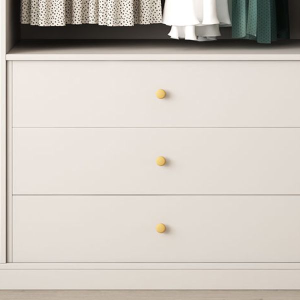 Hinged Wardrobe Closet White Engineered Wood Wardrobe Armoire