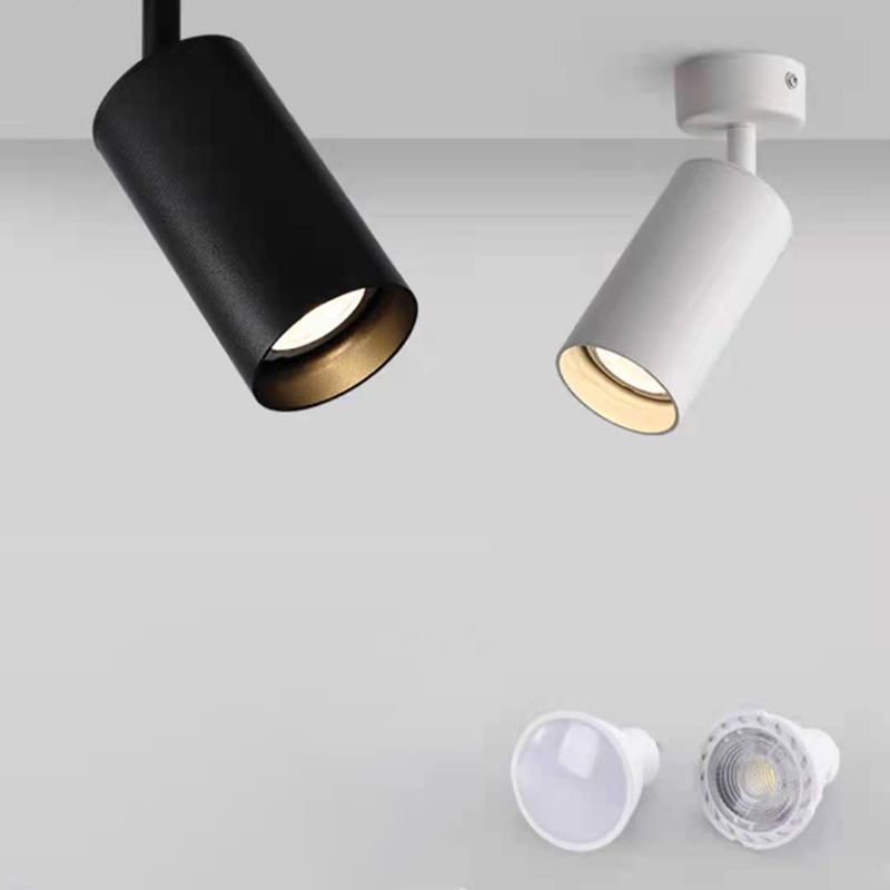 Cilindrische, halfverzonken plafondarmatuur Eenvoudig LED-metaal, halfverzonken plafondmontagelamp