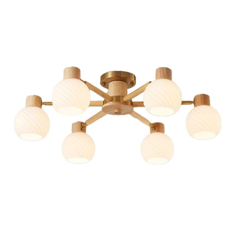 Wood Chandelier Light Modern Style Chandelier Pendant Light for Dining Room