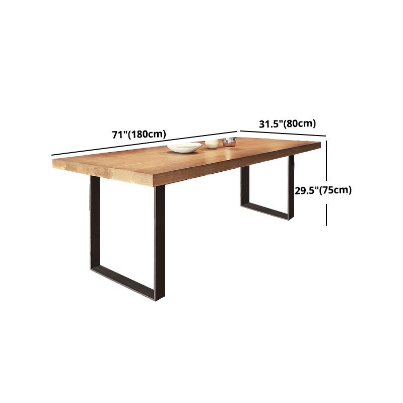 Industrial Style Dining Table Solid Wood Table for Home Kitchen