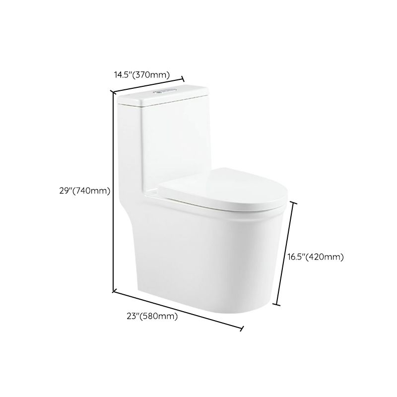 Traditional Flush Toilet All-In-One Floor Mounted Siphon Jet Porcelain Toilet