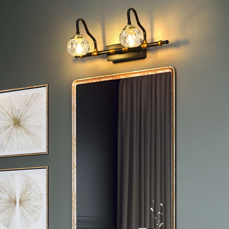 LED Crystal Mirror Lamp Nordic Style Bathroom Washroom Mirror Light Fixture