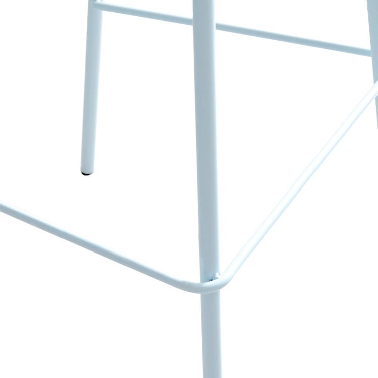 Contemporary Counter & Bar Stool Armless Plastic Indoor Bar Stool with Footrest