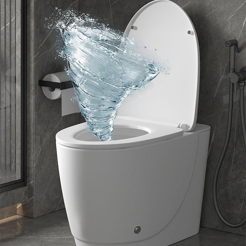 Siphon Jet Toilet Elongate One-Piece Floor Mounted Toilet with Dual Flush Mode