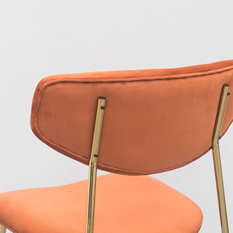 Upholstered Dining Chair Glam Style Open Back Side Chair for Indoor