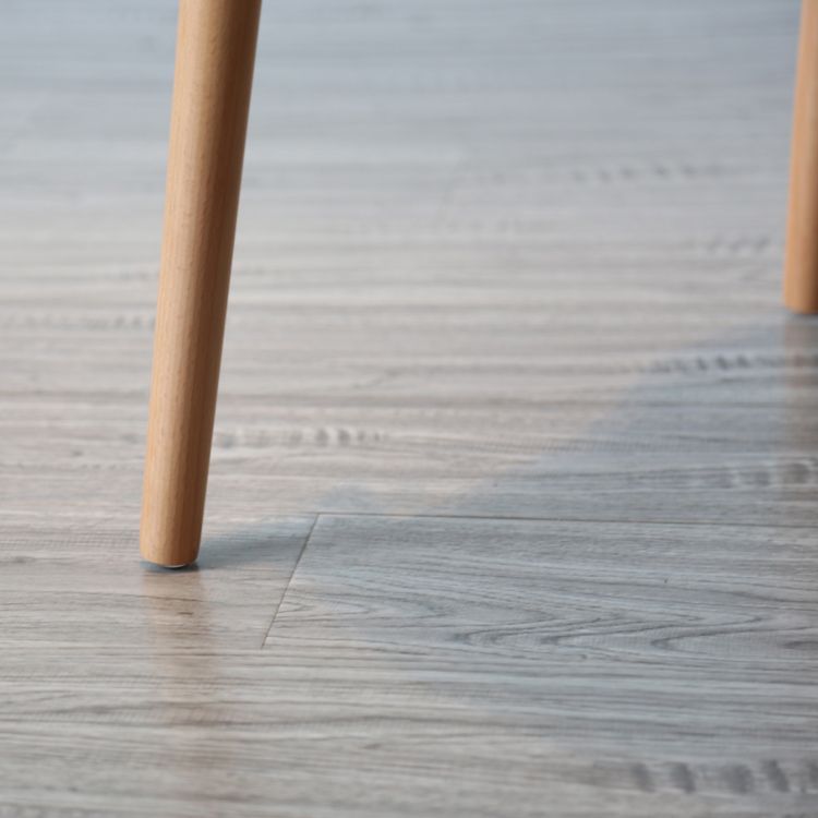 Chaise de salle à manger de style nordique, chaise latérale à dossier ouvert avec pieds en bois massif