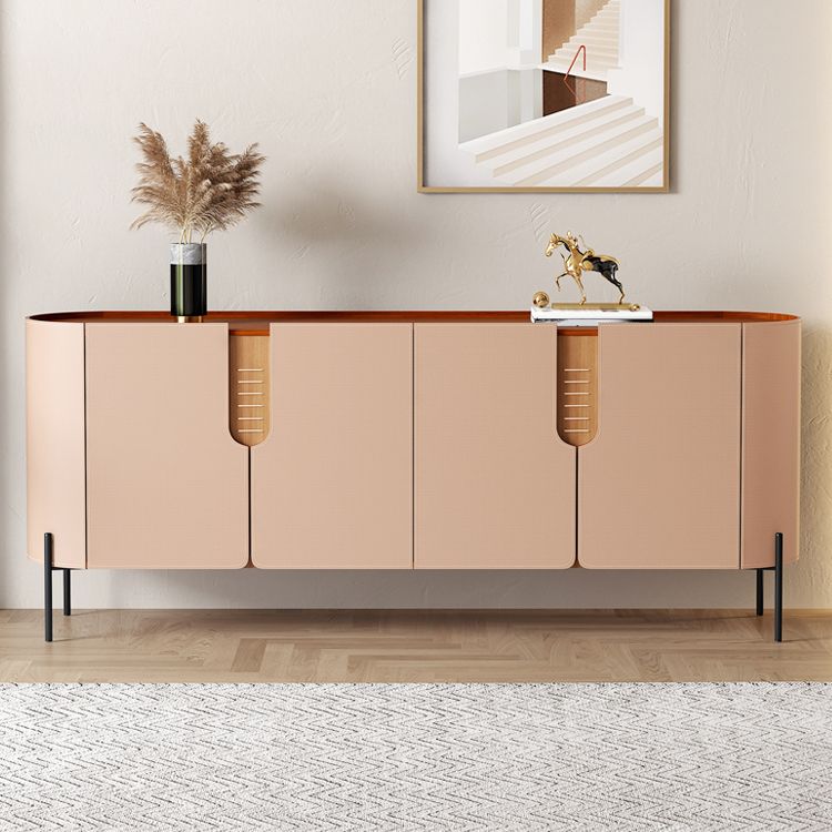 Modern & Contemporary Buffet Stone Dining Server with Cabinets