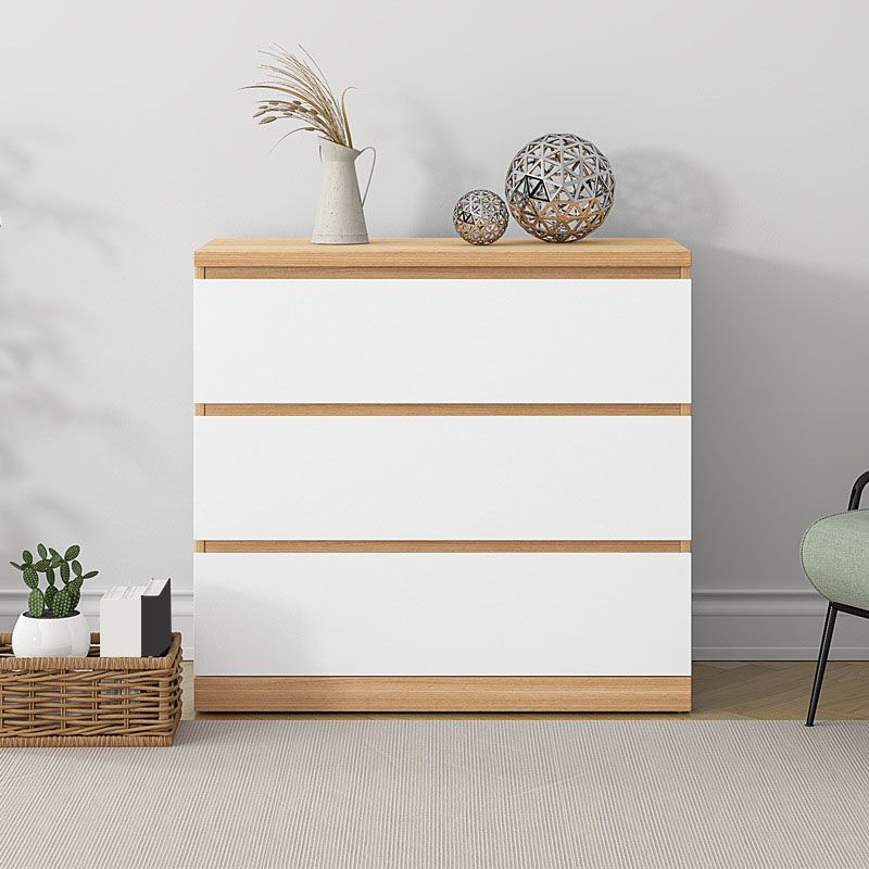 Contemporary Storage Chest Bedroom Engineered Wood Chest with Drawers