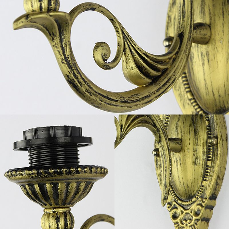 Nautical Wall Sconce with Dome/Swallow-Tail Shape Stained Glass 1 Light Wall Mount Light in Blue