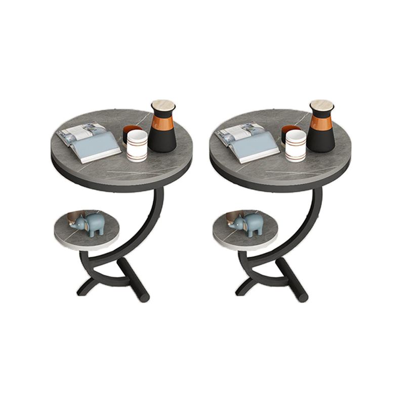 23.6" Tall Modern Style Sofa Side Accent Table Metal Abstract End Table