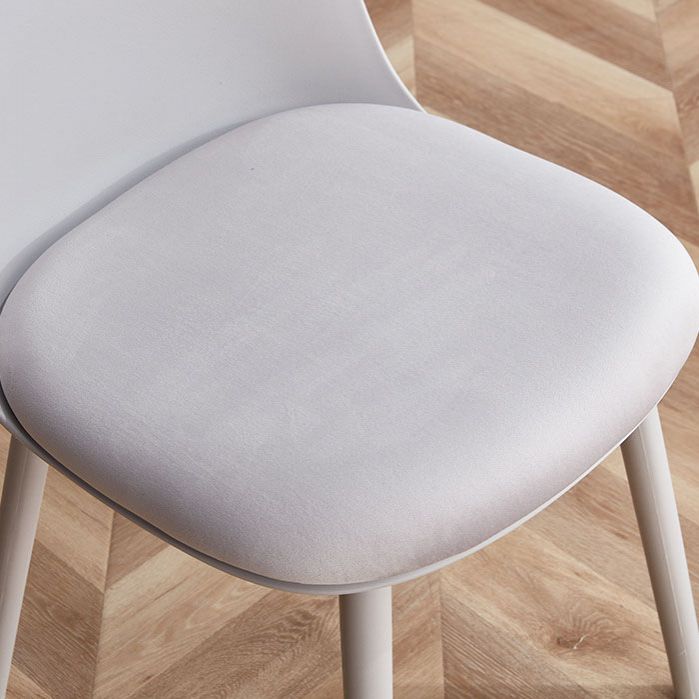 Hedendaagse stoel Dining Armloze zijstoelen met plastic benen voor keuken