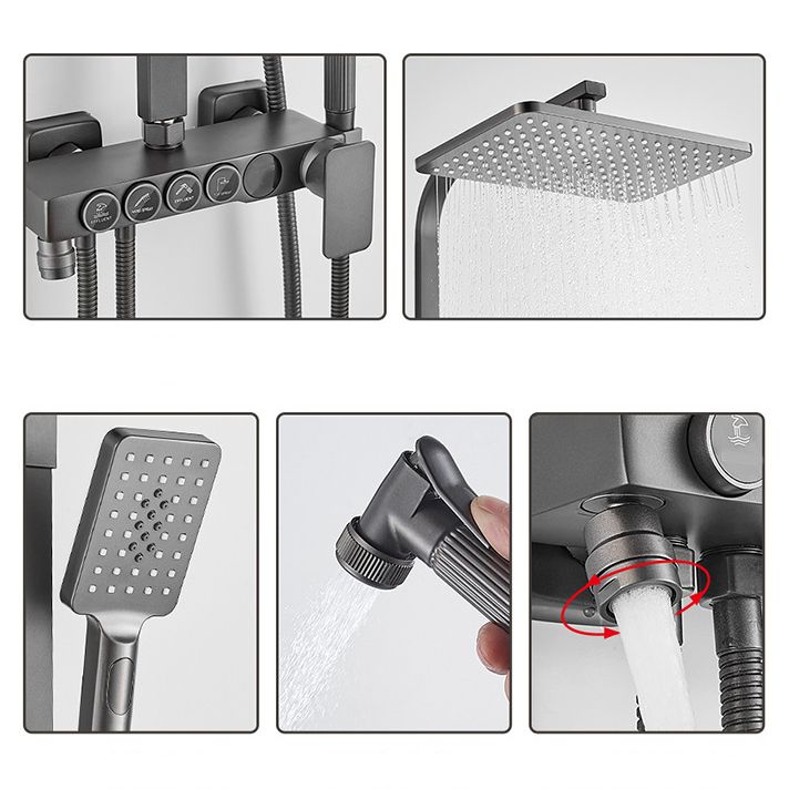 Adjustable Spray Pattern Shower Combo Metal Shower Faucet  Arm Shower Head