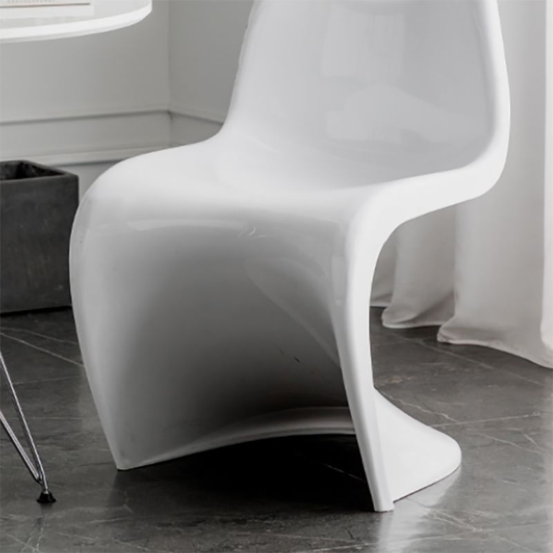 Glam Style Dining Side Chair Plastic Stackable Dining Chair for Indoor