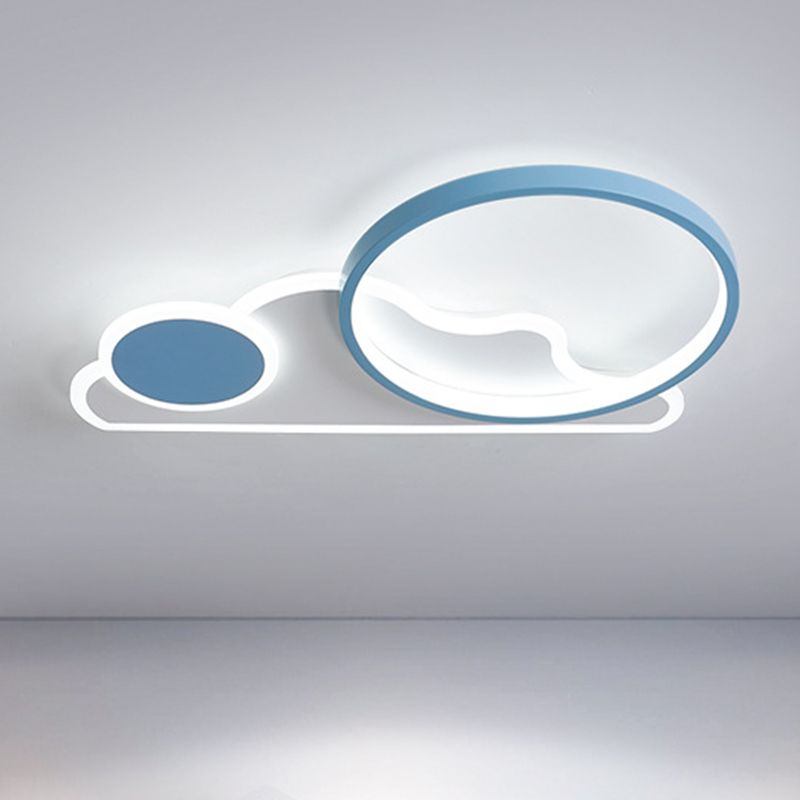 Sun and Cloud Acrylic Flush Mount Minimalist Cartoon LED Ceiling Flush Light for Kids Room