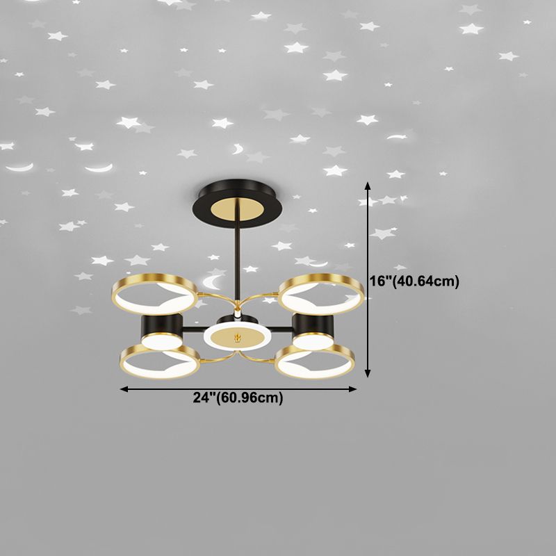 Lámpara de colgación de múltiples luz de estilo de forma de geometría de forma moderna para dormitorio