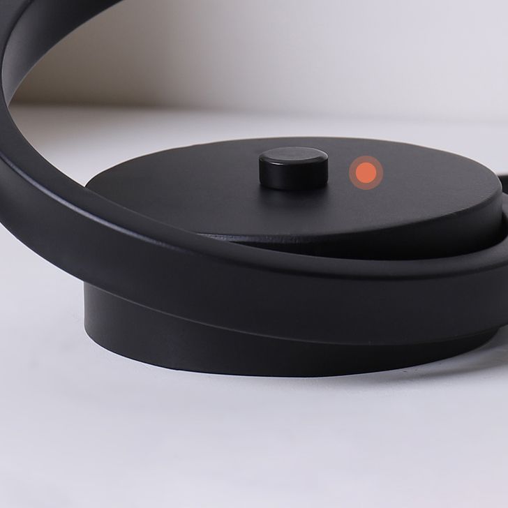 Globe Night Table Lamp Modern 1-Light Nightstand Lights with White Glass Shade