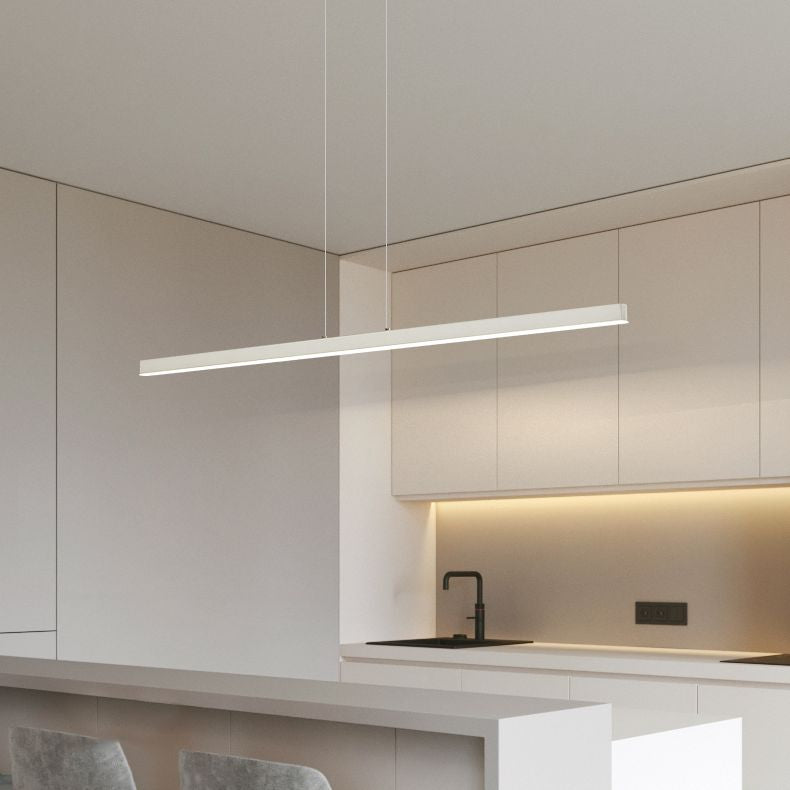 Lámpara moderna de lámpara lineal iluminación lineal lámpara de araña moderna en negro