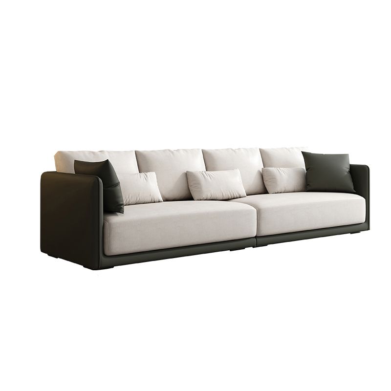 Sofa moderne en polyester 35 "W carré canapé canapé de bras avec des oreillers de boîtier pour le salon