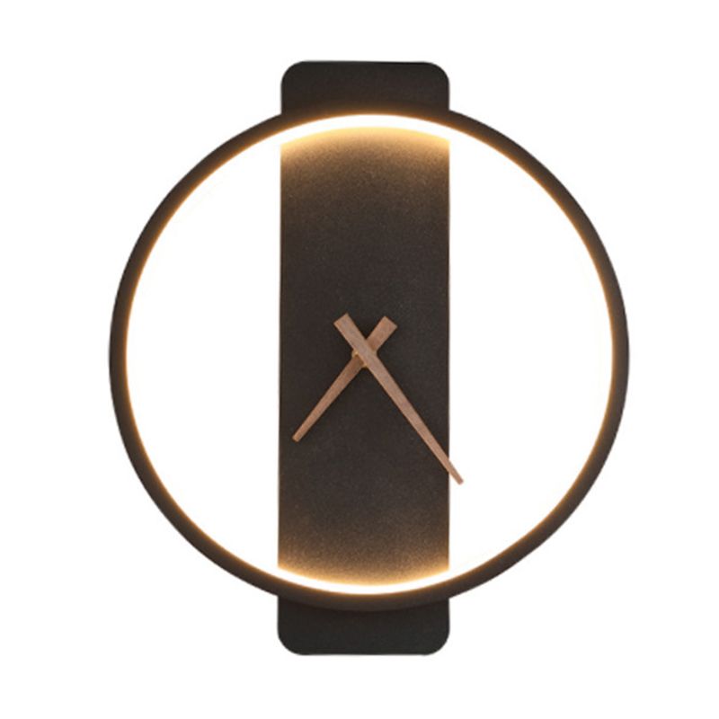 Single Contemporary Brass/Black Wall Mounted Sconce Metal Wall Light for Bedroom