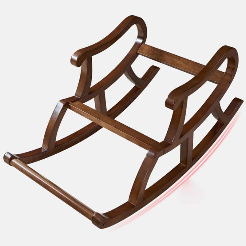 Mid-Century Modern Rocking Chair Fabric Upholstered Tufted Solid Color Porch Rocking Chair