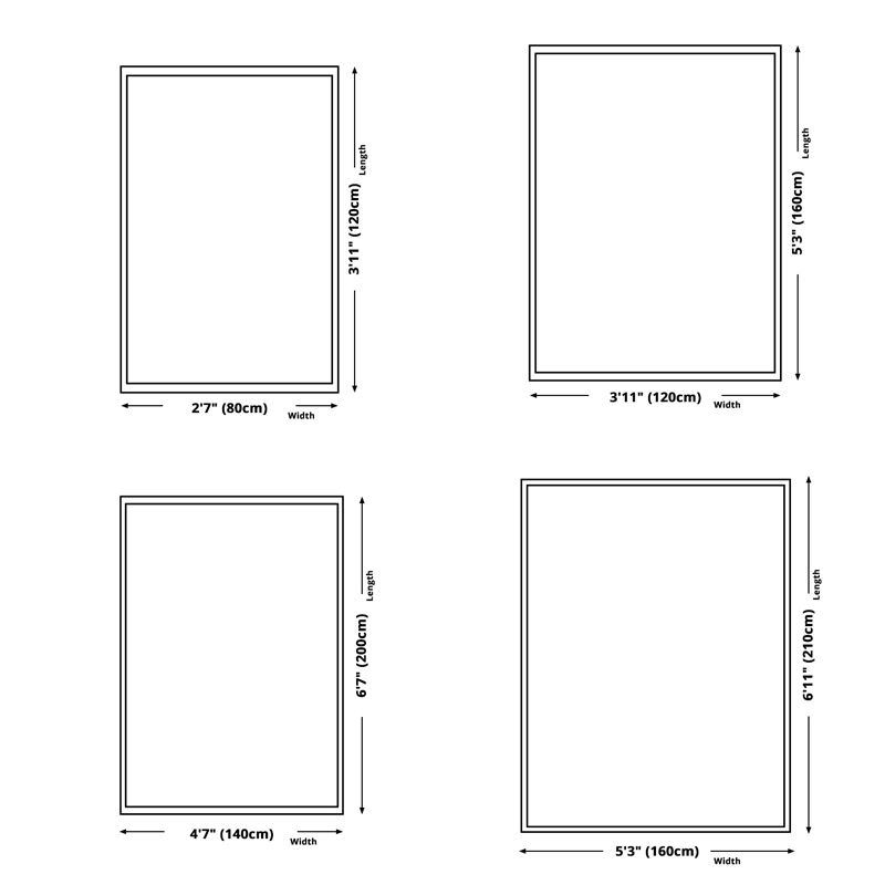 Simple Living Room Area Rug Geometric Lines Polyester Rug Anti-Slip Indoor Carpet