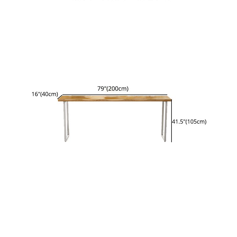 Pine Wood Bar Dining Table Modern Bar Table with Sled Base for Dining Room