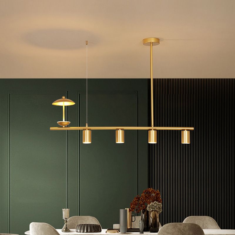 Lámpara de lámpara lineal moderna lámpara de lámpara múltiple iluminación de sala de vestíbulo