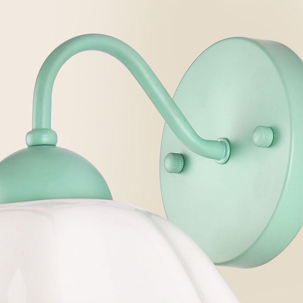 Luz de plataforma acampanada Cerámica de estilo pastoral americano 1 apliques de luz