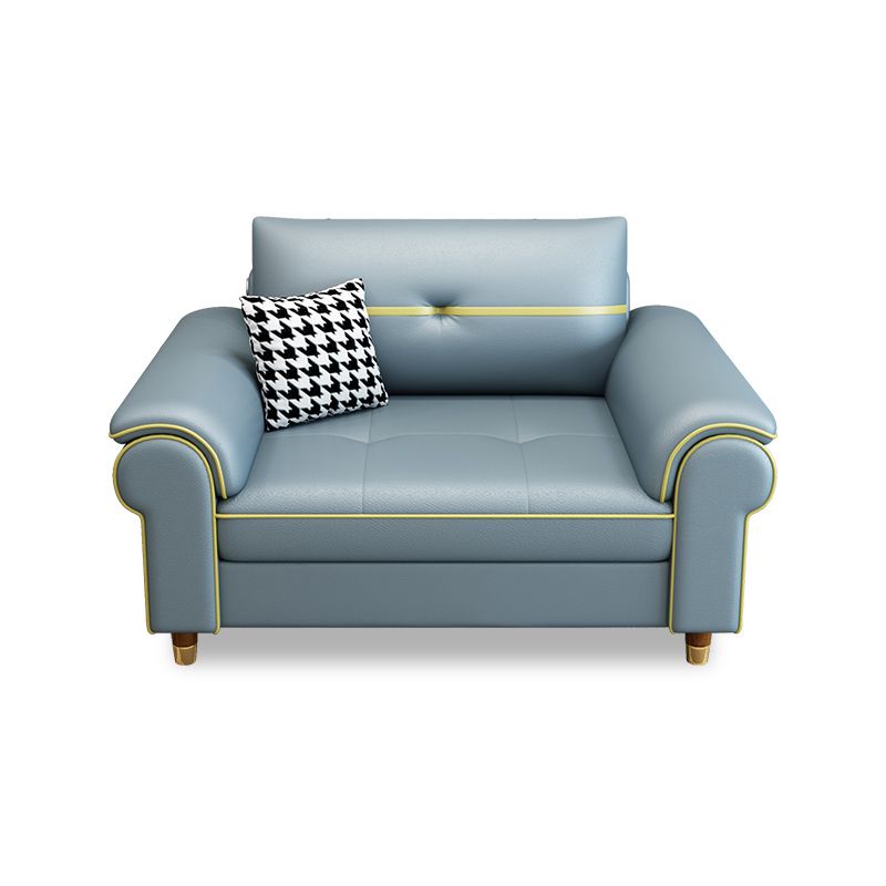 Faux Leather Modern Sofa 31.49"W Pillow Top Arm Sofa for Living Room