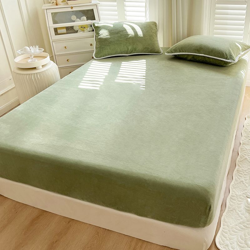 Soild Bed Sheet Set Cotton Modern Elegand Fitted Sheet for Bedroom