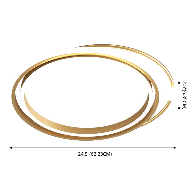 2,3-inch ultradunne cirkels LED-plafondlamp Hedendaags minimalisme Aluminium verlichtingsarmatuur voor slaapkamer