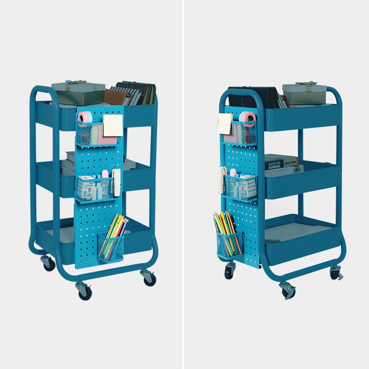 Scandinavian Style Bookcase with Casters Bookshelf for Home and Office