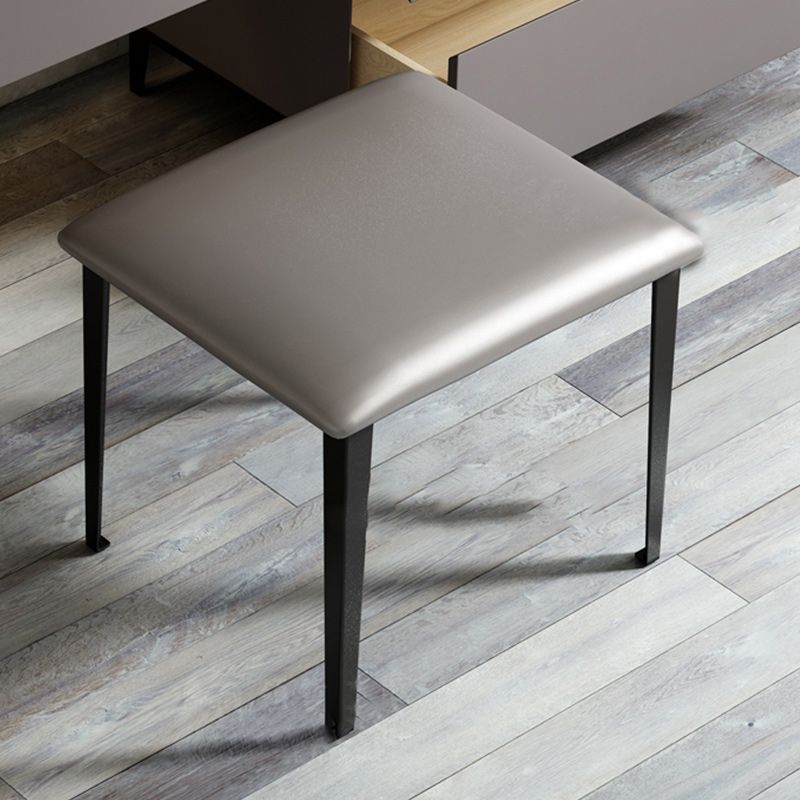 Gray Wooden Vanity, 31.5"/39.4" Wide Makeup Vanity Set with Stool