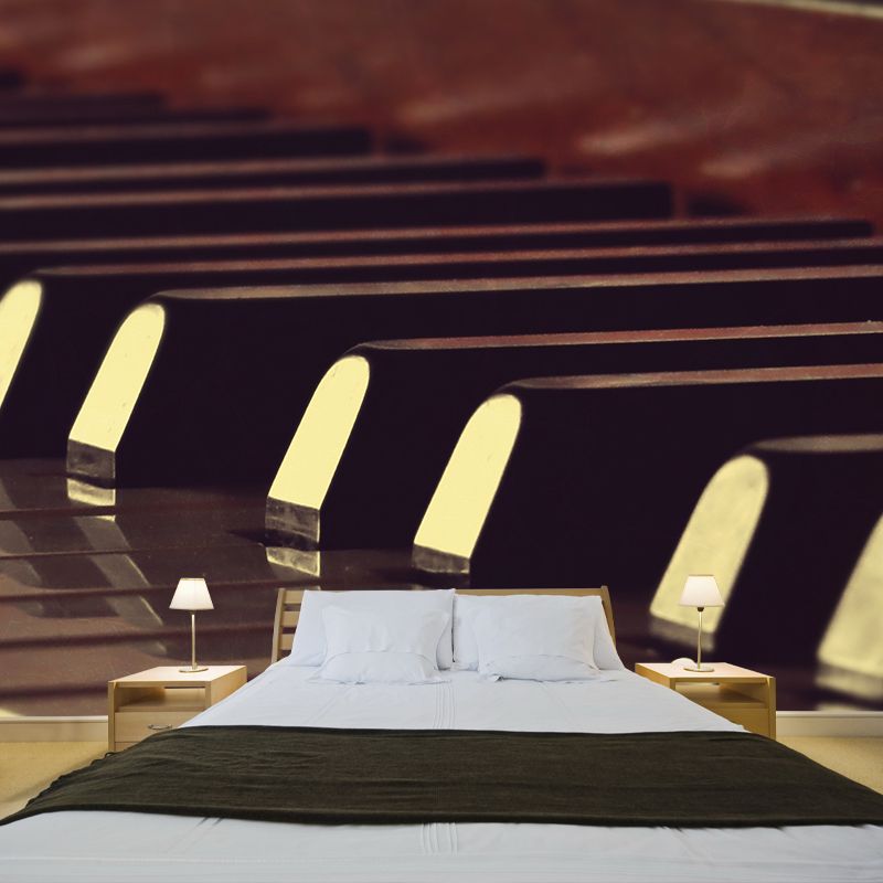 Washable Stain Resistant Wall Mural Wallpaper Musical Instruments Sitting Room Wall Mural