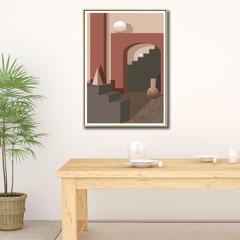 Moderne gebogen gang canvas pastel kleur stilleven geometrische muur kunst decor voor thuis