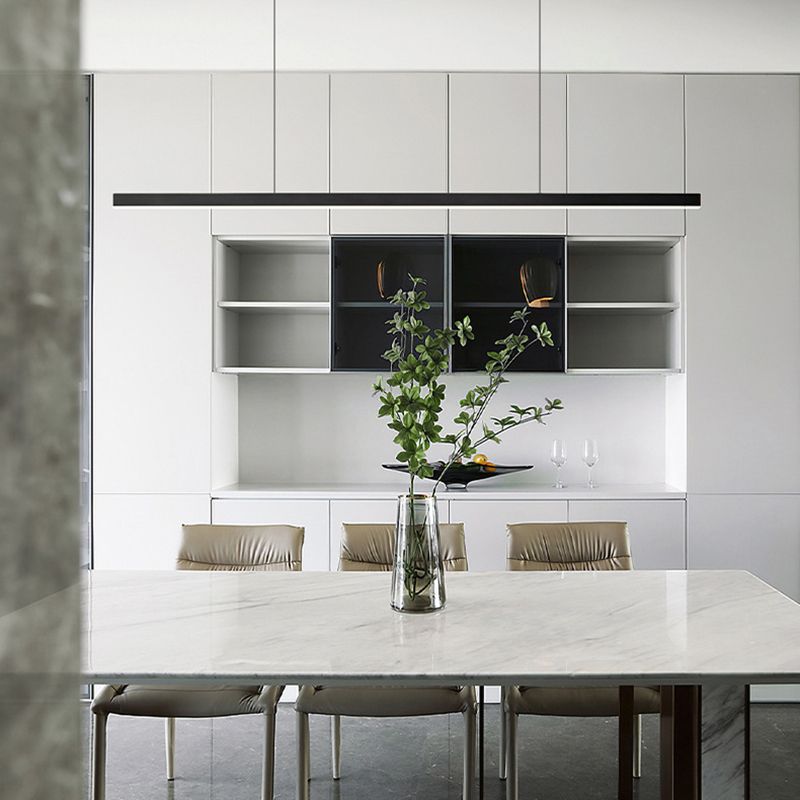 LED RECTANGE ISLAND LIGHT DIMPLE MODERN MODERN PENDANT LAMPE POUR SALLE DE DINSAGE