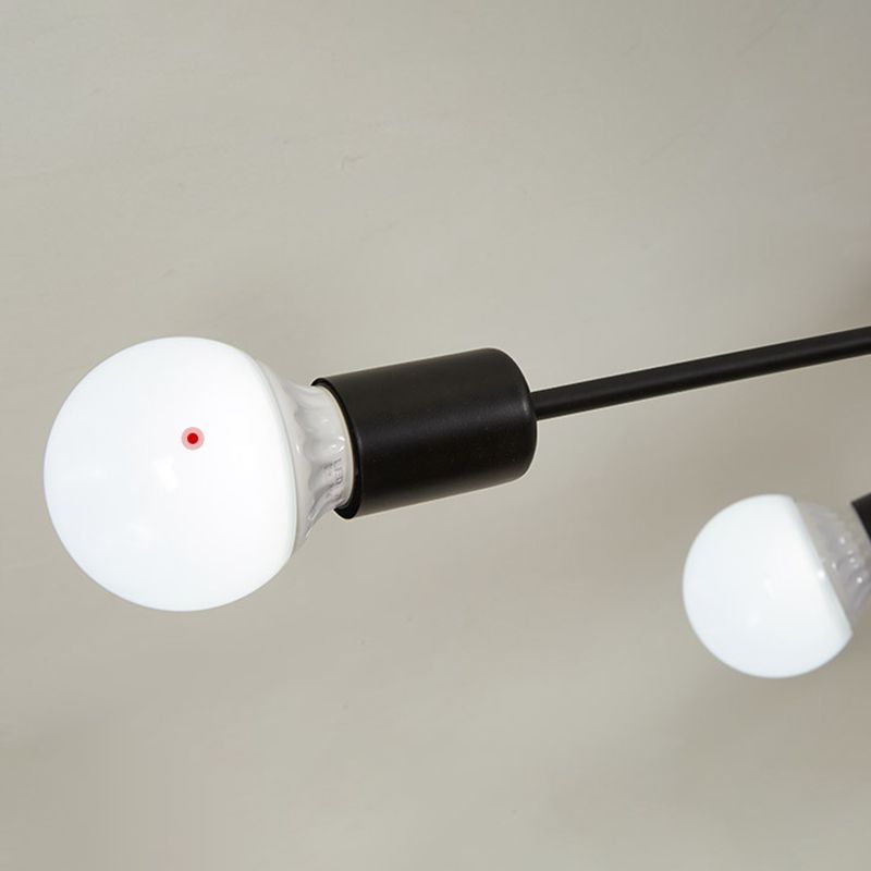 Blootgestelde lamp, plafondmontage, kroonluchter, industriële metalen verlichtingsarmatuur