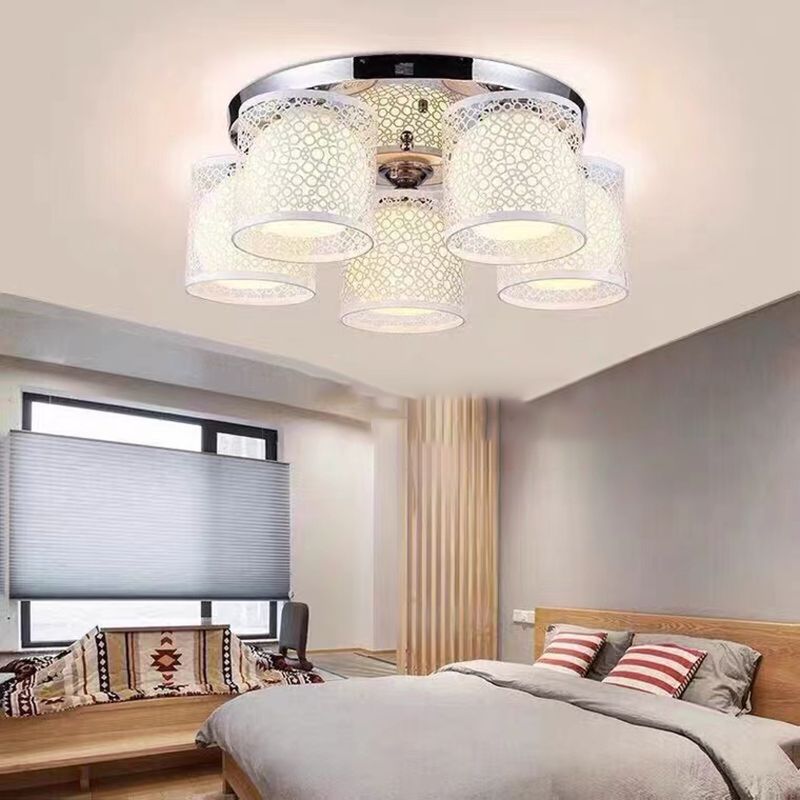 Modern Style Ball Shape Flush Mount 5-Lights Glass Ceiling Light for Bedroom