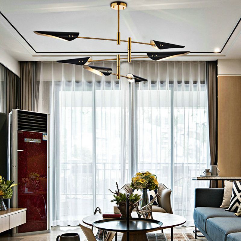 Luci sospese postmoderne Multi lampadario in metallo per la camera da letto del soggiorno