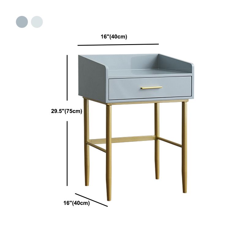 Wooden Vanity Set with 1 Drawer Luxurious Make-up Vanity in White/Grey