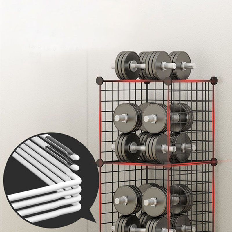 Contemporary Metal Shelf Bookcase Closed Back Home Book Shelf